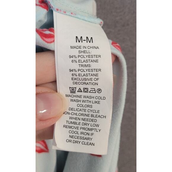 Kate Spade Blue Print Pajama Set Medium Shorts PJs Slumber Party EUC - Picture 10 of 11